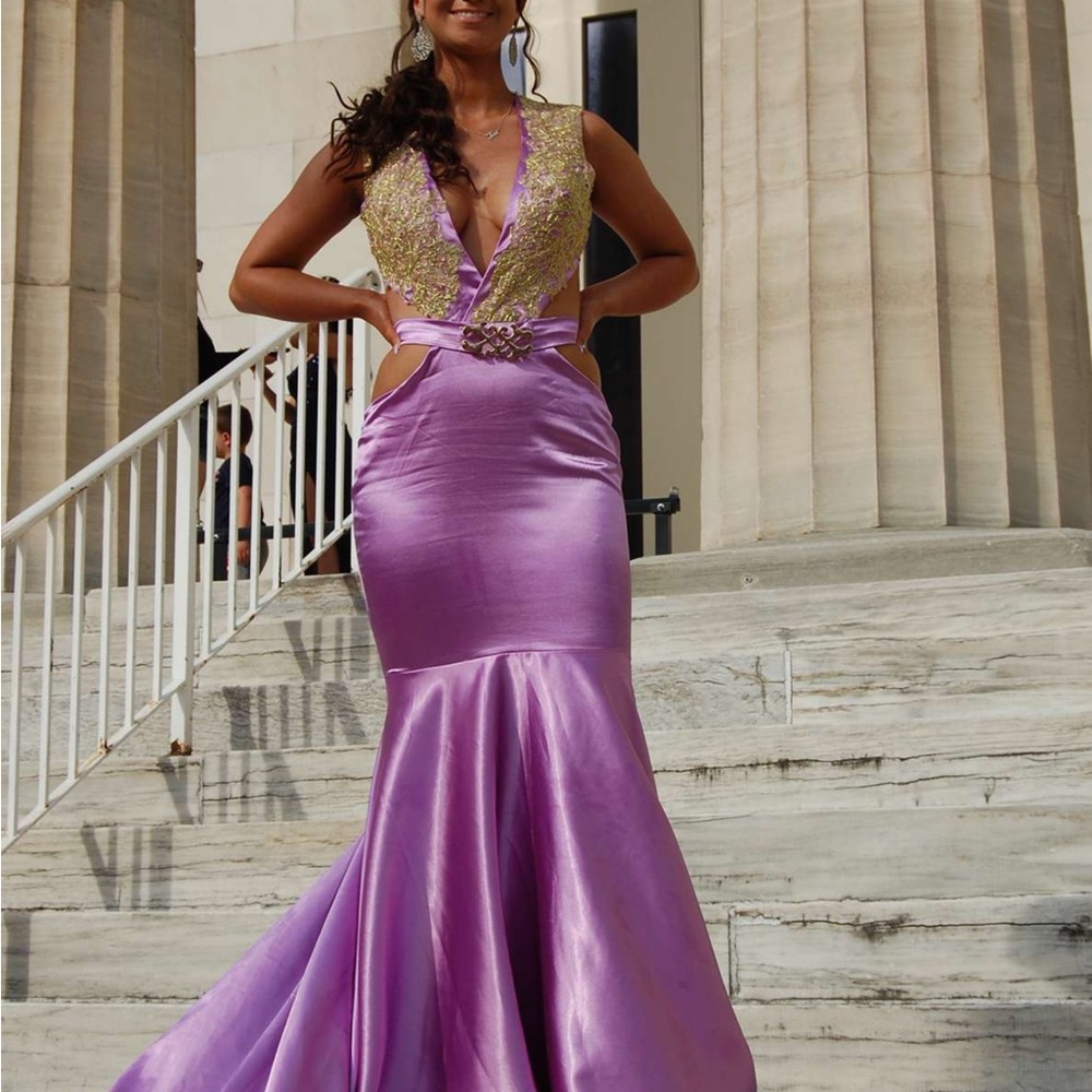 Purple Mermaid Prom Dress